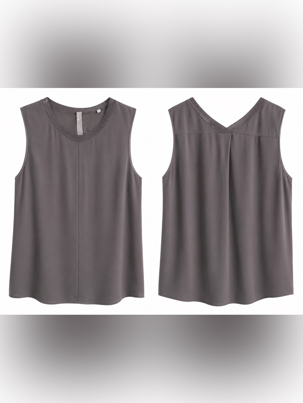 Vince Gray Sleeveless V-Back & Crew Front Tank